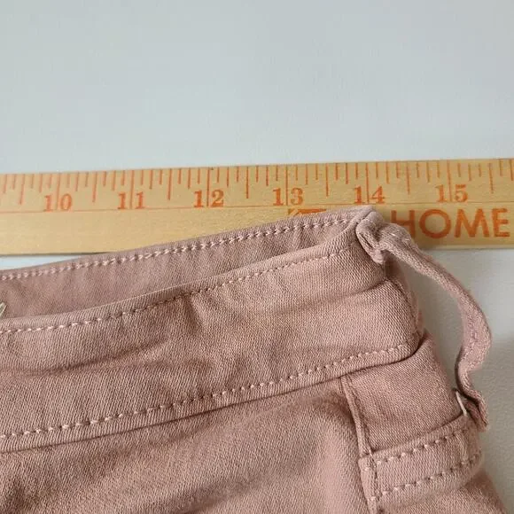 Universal Thread Raw Hem Shorts Womens Pink Causal Summer Denim Festival Boho 8 - Picture 9 of 12